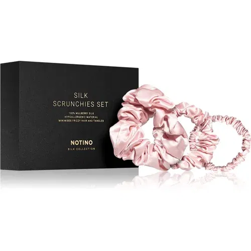 Notino Silk Collection Scrunchie Set set svilenih elastik za lase Pink odtenek