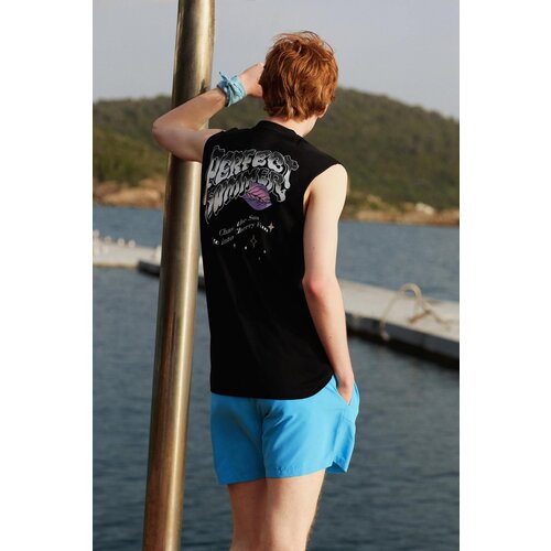 Defacto Boxy Fit Printed Crew Neck Undershirt Slike