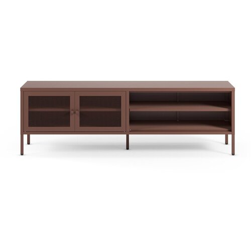 Marckeric Bordo rdeča kovinska TV omarica 160x50x35 cm Fayna &ndash; Cene