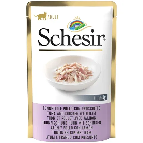 Schesir Jelly vrećice 6 x 85 g - Tuna s piletinom i šunkom