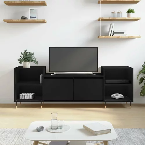 TV omarica črna 160x35x55 cm inženirski les, (20913658)