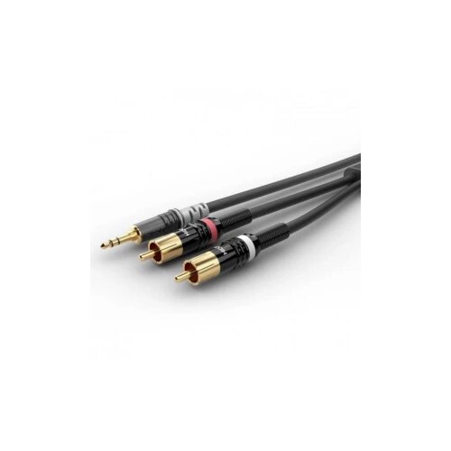 Sommer Cable HBP-3SC2-0030 avdio priključni kabel [1x 3\,5 mm banana moški konektor - 2x moški cinch konektor] 0.30 m črna, (20432272) Cene