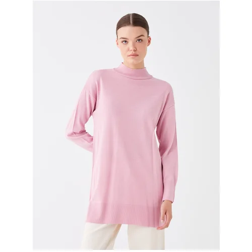 LC Waikiki Half Turtleneck Plain Long Sleeve Women's Knitwear Tunic