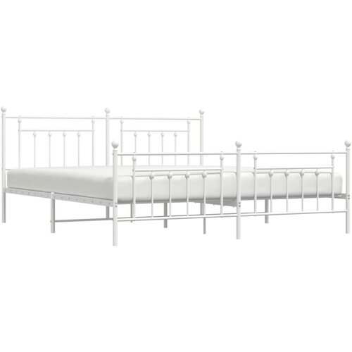  okvir kreveta uzglavlje i podnožje bijeli 200x200 cm Slike