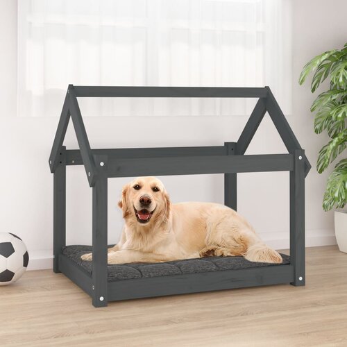  Krevet za pse sivi 81 x 60 x 70 cm od masivne borovine Cene