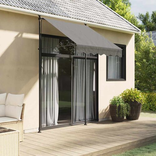 Tenda na uvlačenje antracit 150 x 150 cm od tkanine i čelika Cijene