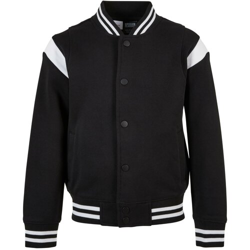 Urban Classics Kids boys inset college sweat jacket black/white Slike