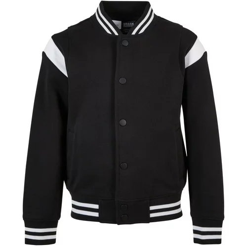 Urban Classics Kids Boys Inset College Sweat Jacket black/white