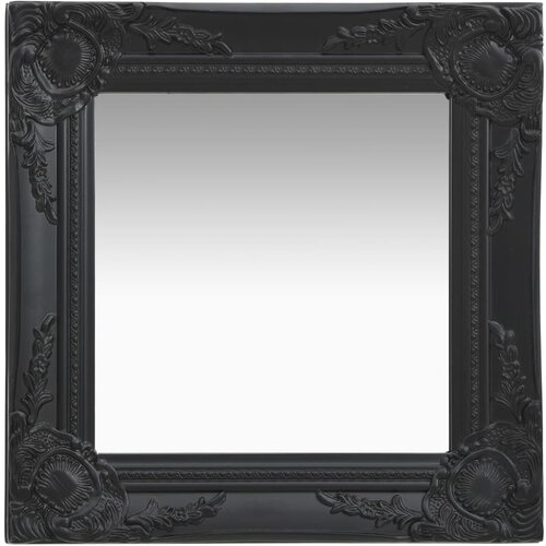 VidaXL Zidno ogledalo u baroknom stilu 40 x 40 cm crno Slike