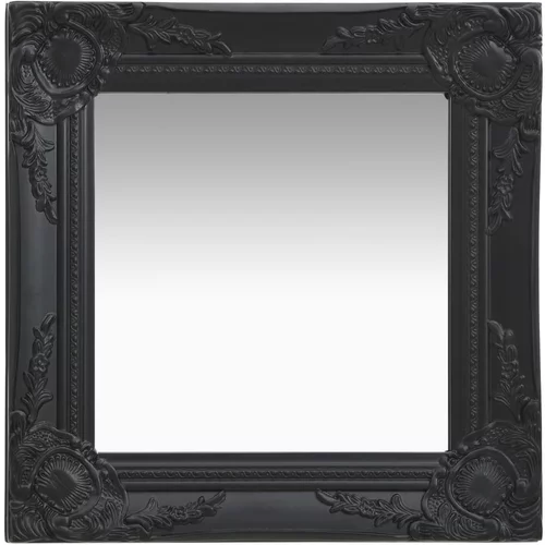 vidaXL Zidno ogledalo u baroknom stilu 40 x 40 cm crno