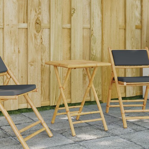 VidaXL Sklopivi vrtni stol 55 x 55 x 75 cm od bambusa Slike