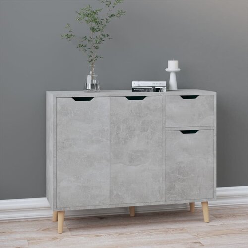  Komoda siva boja betona 90 x 30 x 72 cm konstruirano drvo Cijene