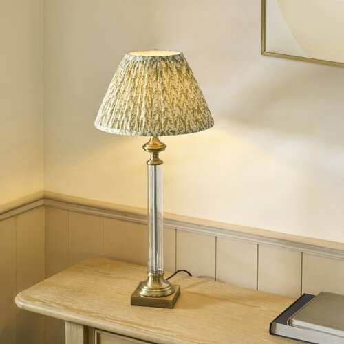  Endon 122515 - Stona lampa AVEBURY 1xE27/10W/230V mesing/zelena Slike