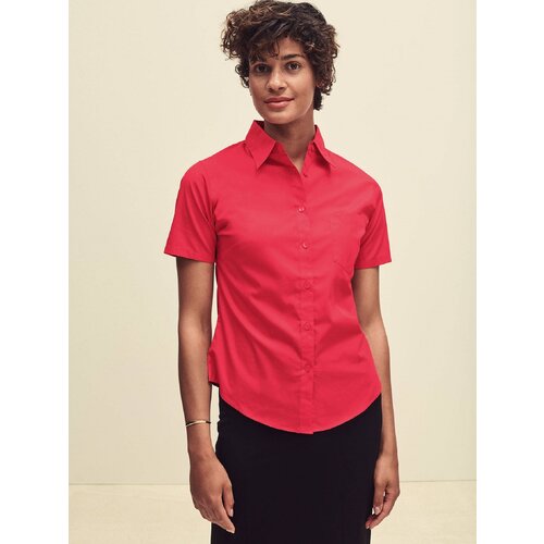 Fruit Of The Loom Red Poplin Shirt With Short Sleeves Slike