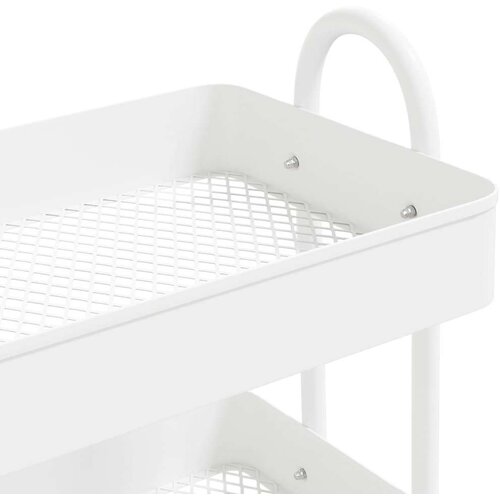 VidaXL Kolica s 3 razine bijela 43 x 34 x 79 cm čelična Slike