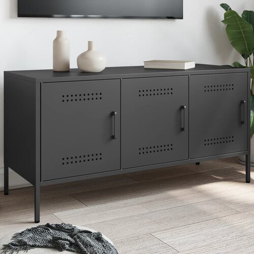 VidaXL TV ormarić crni 100,5 x 39 x 50,5 cm čelični Slike