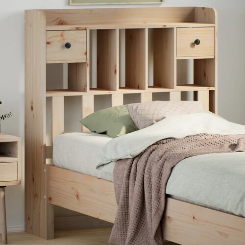 vidaXL Vzglavje s predelki 90 cm trdna borovina Cene
