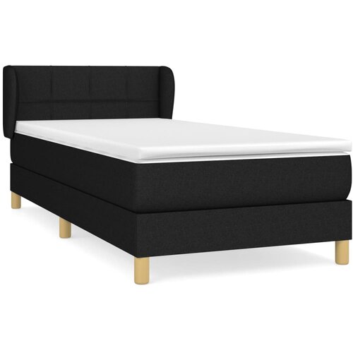 Maison Chic Box spring postelja - Vzmetna postelja z vzmetnico črna 90x200 cm blago SL13876, (21881862) Slike