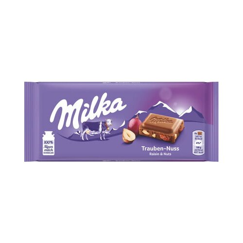 Milka Čokolada RAISINS&NUTS 100g Slike