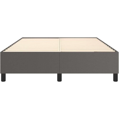 vidaXL Okvir za krevet s oprugama sivi 140x190 cm od umjetne kože Cijene