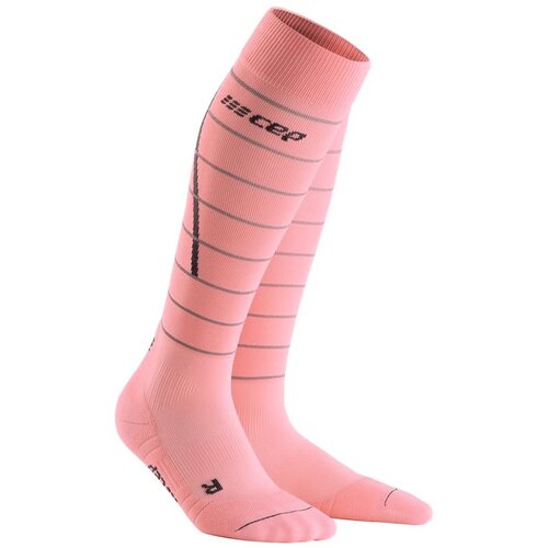 Cep Women's compression knee-high socks Reflective light pink, II Cene