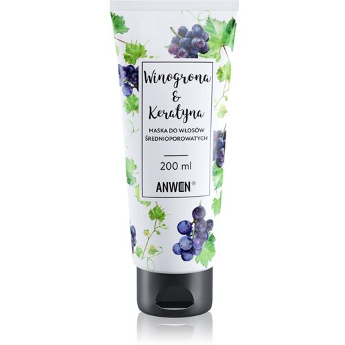 Anwen Grapes &amp;amp; Keratin regeneracijska maska za lase Medium Porosity 200 ml Slike