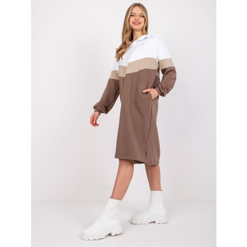 RUE PARIS Dress-RV-SK-7462.00-white-brown Slike