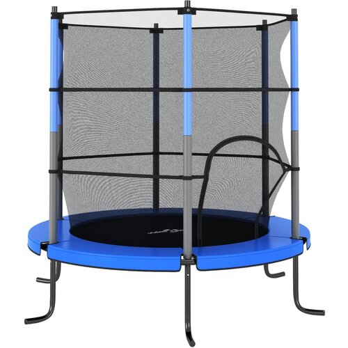 vidaXL Trampolin z varnostno mrežo okrogel 140x160 cm moder, (20989601) Cene