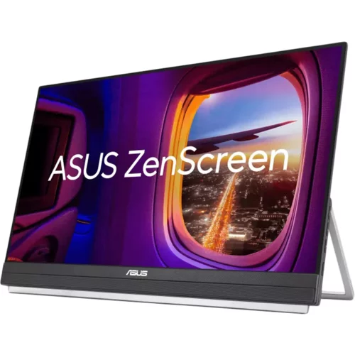 Asus ZenScreen MB229CF Prenosni Monitor - 22" (21.5" viewable), FHD (1920 x 1080), IPS technology, 100Hz, USB-C PD 60W, Speakers, Carrying handle/kickstand design, C-clamp, Partition hook, Sub-woofer, 2.1 channel audio, Green Sustainability - 90LM08S5-B01