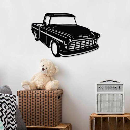 Wallity zidna dekoracija chevrolet cameo carrier 1955, 60 x 39 cm, crna Cene