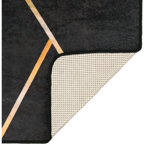  Perivi tepih crno-zlatni 160x230 cm protuklizni Slike