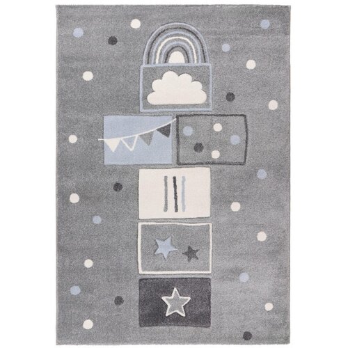 Lesnina-XXXL Dječji tepih HAPPY &amp;quot;Igra&amp;quot; (Polipropilen, Srebrne boje, D x &amp;Scaron;: 150 x 80 cm) Slike