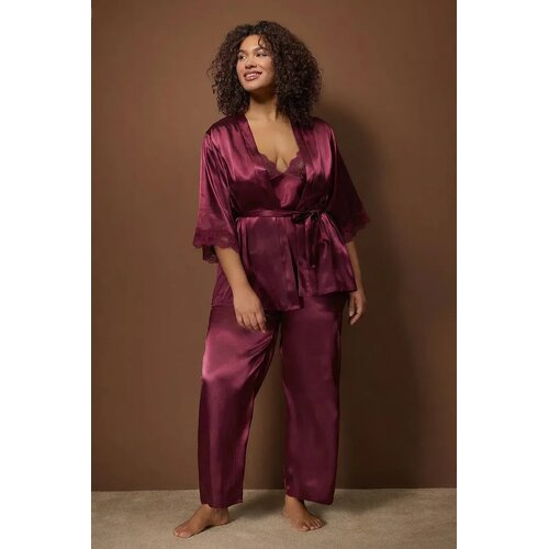 Trendyol Ženski set pidžama Tbbaw26Ai00056, Bordo Cene