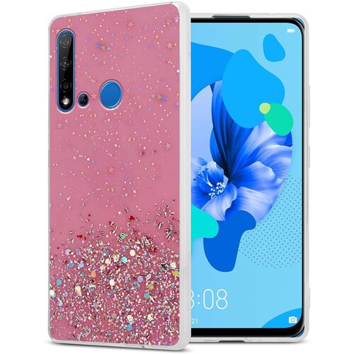  case, združljiv s huawei v roza barvi z bleščicami - zaščitni pokrov iz fleksibilnega silikona tpu s penečimi bleščicami, (20576428) Cene