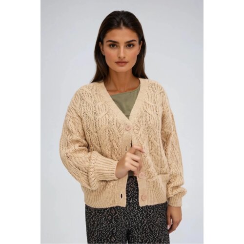 Marisse WOMEN&amp;#039;S SWEATER Z-SW-4808 BEIGE MEL Slike