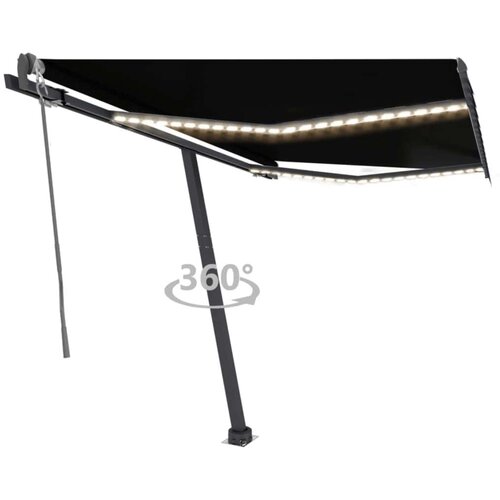  Automatska tenda sa senzorom za vjetar LED 300x250 cm antracit Cijene
