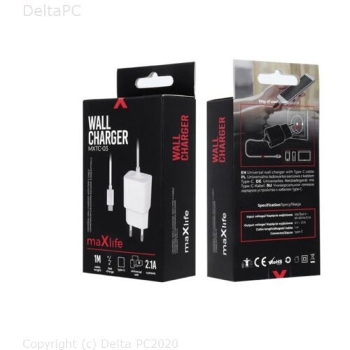 Maxlife MXTC-03 punjac 2.1A + USB TipC kabl 1m Cijene