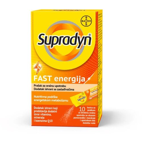 Bayer dodatak ishrani supradyn Q10 fast energija, 10 kesica Cene
