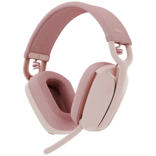 Logitech brezžične naglavne slušalke zone vibe 100, roza