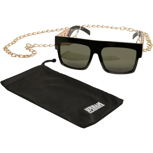 Urban Classics Accessoires Zakynthos sunglasses with chain black/gold