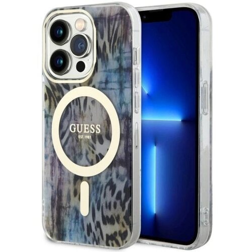 Guess OVITEK GUHMP14LHLEOPWB ZA IPHONE 14 PRO OVITEK LEOPARD MAGSAVE, (21834371) Cene
