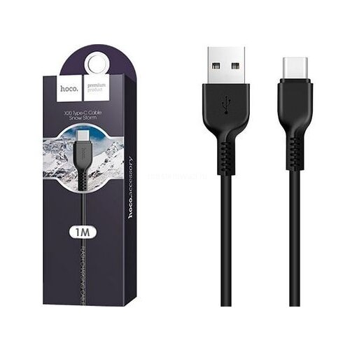 Hoco. podatkovni kabel X20 flash 1m 2A type c črn Slike