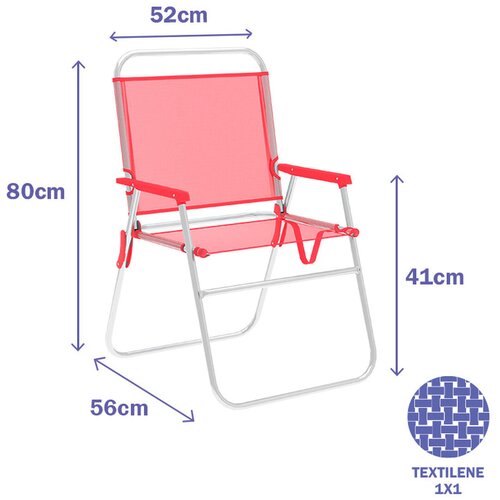  Sklopivu Stolicu Marbueno Koraljni 52 x 80 x 56 cm Slike