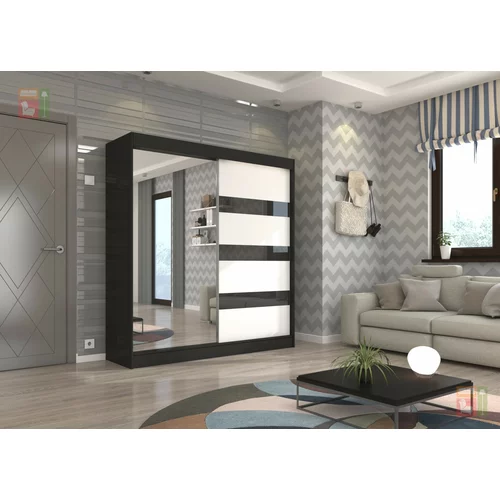 ADRK Furniture Garderobna omara z drsnimi vrati Toura - 200 cm