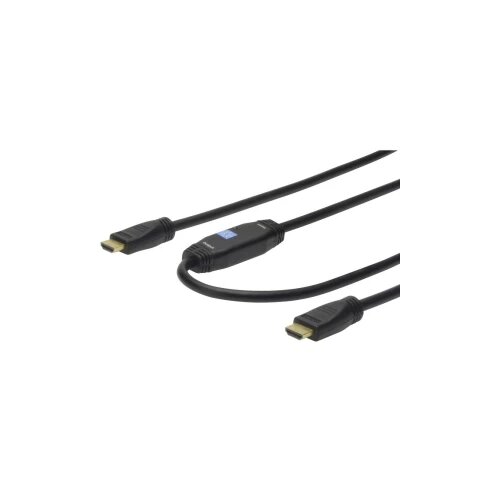 Digitus HDMI priključni kabel HDMI-A vtič\, HDMI-A vtič 15.00 m črna AK-330105-150-S pozlačeni konektorji HDMI kabel, (20410682) Cene