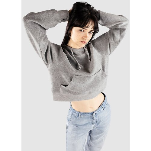 Ninth Hall Boxy Crop Reverse Terry Pulover s kapuco grey Slike