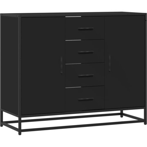 Maison Chic Komoda - Predalnik črna 92x35x76 cm inženirski les, (21715968) Slike