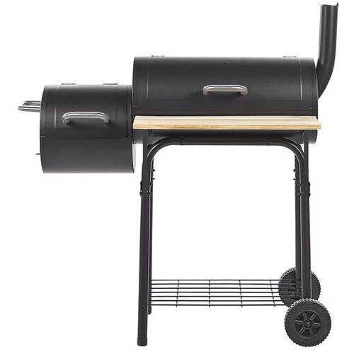 Bbq 2-v-1 žar in dimnik na oglje s termometrom in kolesi, (5000401629) Cene
