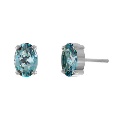 Victoria Cruz gemma aquamarine mindjuše sa swarovski kristalom ( a4515-10ht ) Cene