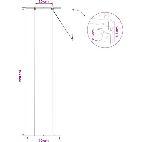 Rolo zavjesa Siva 40 x 220 cm Bambus Slike